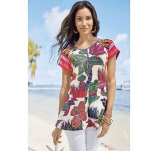 Soft Surroundings Multicolor Floral Tunic